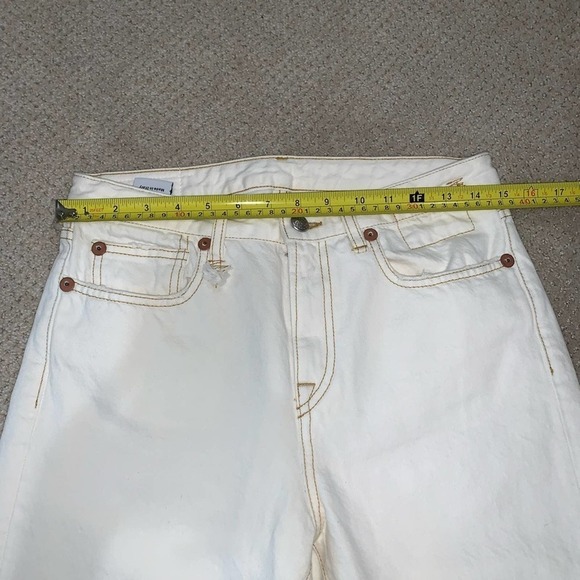 R13 Kick White Flare Distressed Jeans Size 27 Mid Rise - Picture 12 of 12